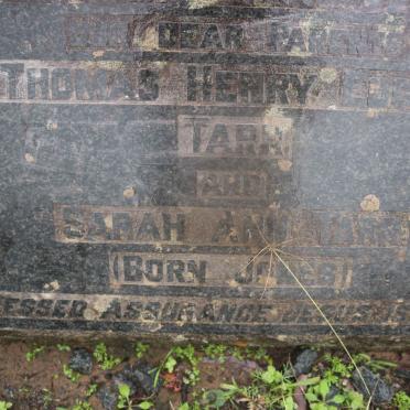 TARR Thomas Henry Edgar &amp; Sarah Ann JONES