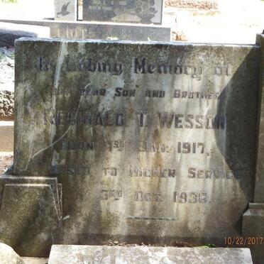 WESSON Reginald T. 1917-1936 :: WESSON Rubert Leslie 1912-1979