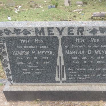 MEYER Hendrik P. 1877-1964 &amp; Martha C. 1878-1954