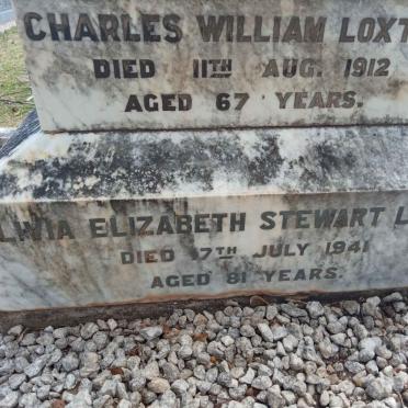 LOXTON Charles William -1912 &amp; Olivia Elizabeth Stewart -1941