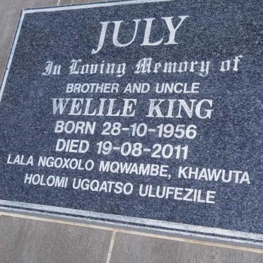JULY Welile King 1956-2011
