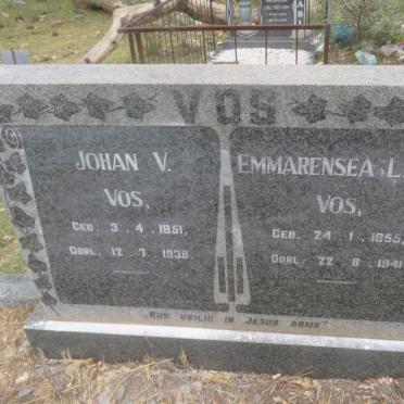 VOS Johan V. 1851-1938 &amp; Emmarensea L.M. 1855-1941