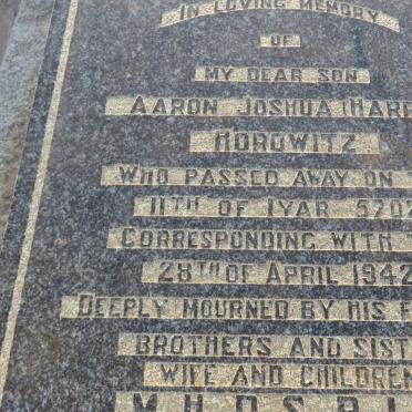 HOROWITZ Aaron Joshua -1942
