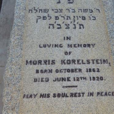 KORELSTEIN Morris 1862-1920