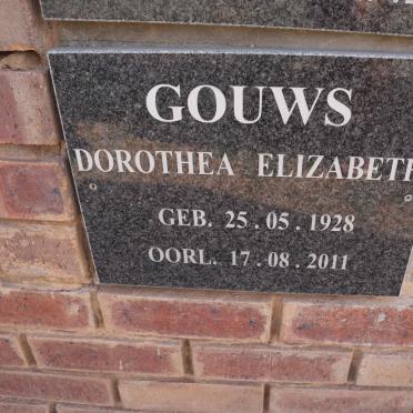 GOUWS Dorothea Elizabeth 1928-2011