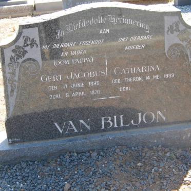 BILJON Gert Jacobus, van 1896-1970 &amp; Catharina THERON 1899-
