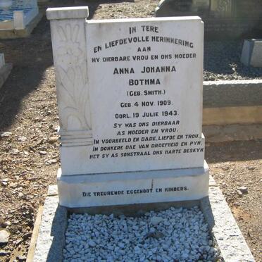 BOTHMA Anna Johanna nee SMITH 1909-1943