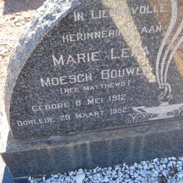 BOUWER Marie Lena Moesch nee MATTHEWS 1912-1952
