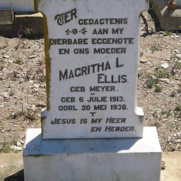 ELLIS Magritha L. nee MEYER 1913-1938