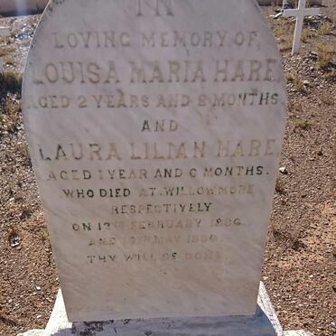 HARE Louisa Maria -1886 :: HARE Laura Lilian -1888