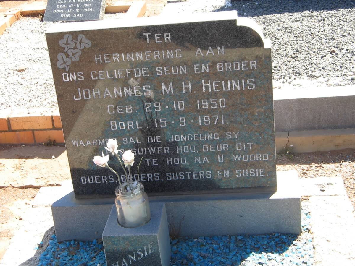 HEUNIS Johannes M.H. 1950-1971