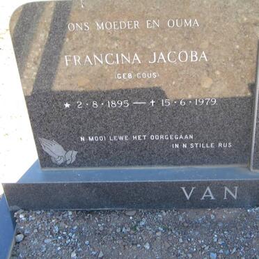 JAARSVELD Francina Jacoba, van nee GOUS 1895-1979