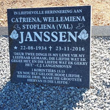 JANSSEN Catriena Wellemiena Stofliena 1934-2016
