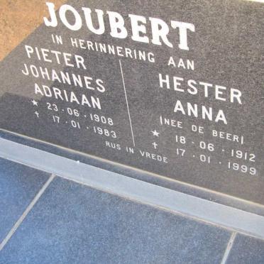JOUBERT Pieter Johannes Adriaan 1908-1983 &amp; Hester Anna de BEER 1912-1999