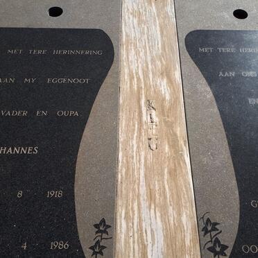 KLEU Johannes 1918-1986 &amp; Jacoba Nicholasina 1918-2013