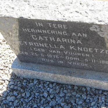 KNOETZE Catharina Petronella nee VAN VUUREN 1876-1969