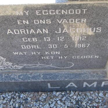 LAMPRECHT Adriaan Jacobus 1912-1967 &amp; C.M.A. 1913-1992