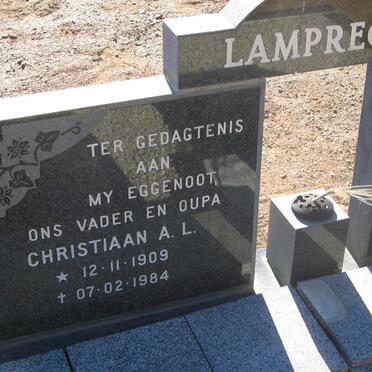 LAMPRECHT Christiaan A.L. 1909-1984 &amp; Aletta C. SMITH 1913-2004