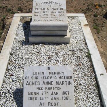 MARTIN Peter S. 1869-1930 &amp; Agnes Anne KORSTEN 1867-1961