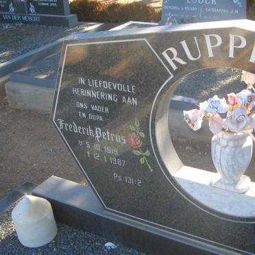 RUPPING Frederik Petrus 1919-1987 &amp; Drienie 1923-1984