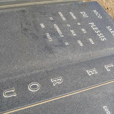 ROUX Nico Sarel Du Plessis, le 1904-1996 &amp; Sarah Margaret 1917-1997