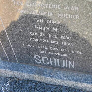 SCHUIN Emily M.J. 1888-1963