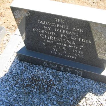 SMITH Christina J. nee ADENDORFF 1896-1972