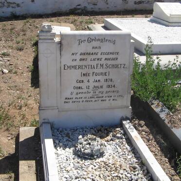 SCHOLTZ Emmerentia F.M. nee FOURIE 1878-1934