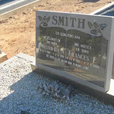 SMITH William Rye A. 1913-1991 &amp; Frances E. 1915-1999