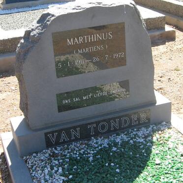 TONDER Marthinus, van 1911-1972