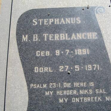 TERBLANCHE Stephanus M.B. 1891-1971