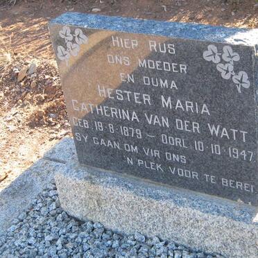 WATT Hester Maria Catherina, van der 1879-1947