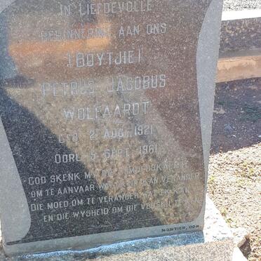 WOLFAARDT Petrus Jacobus 1921-1961