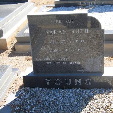 YOUNG Sarah Ruth 1903-1972