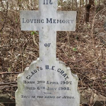 GRAY Gladys B.E. 1907-1908