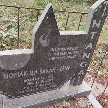 NTANGA Nomakula Sarah Jane 1925-2006
