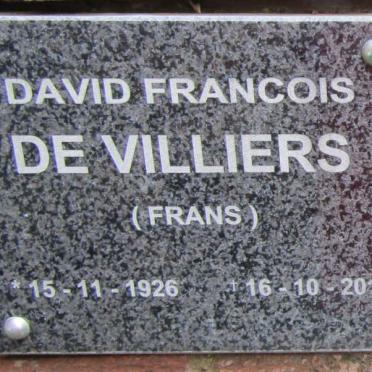 VILLERS David Francois, de 1926-2013