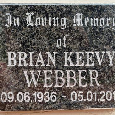 WEBBER Brian Keevy 1936-2018