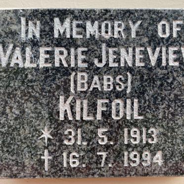 KILFOIL Valerie Jenevieve 1913-1994