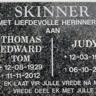 SKINNER Thomas Edward 1929-2012 &amp; Judy 1935-2015