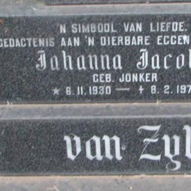 ZYL Johanna Jacoba, van nee JONKER 1930-1975