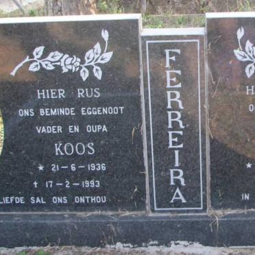 FERREIRA Koos 1936-1993 &amp;  Josie 1937-1995