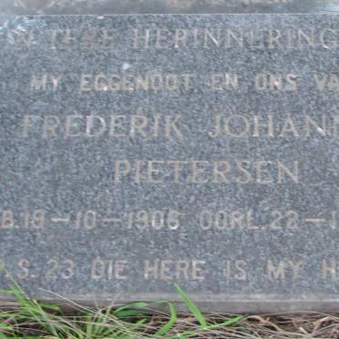 PIETERSEN Frederik Johannes 1906-1983