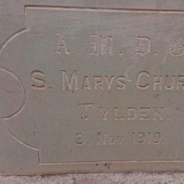 2. St. Mary's Church cornerstone
