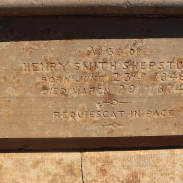 SHEPSTONE William -1873 &amp; Ann -1871 :: SHEPSTONE Henry Smith 1849-1874