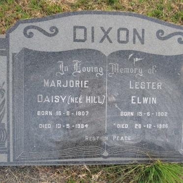DIXON Lester Elwin 1902-1986 &amp; Marjorie Daisy HILL 1907-1984