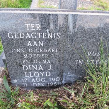 LLOYD Dina J. 1907-1980
