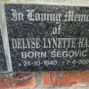 HALL Delyse Lynette nee SEGOVIĆ 1940-2001