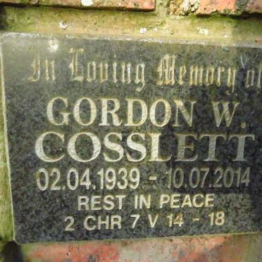 COSSLETT Gordon W. 1939-2014