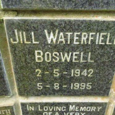 BOSWELL Jill Waterfield 1942-1995